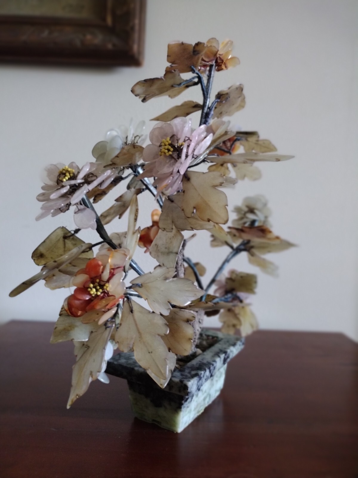 Oriental Stone Bonsai Jade Tree, 13.5″ Tall, 12.5″ Long, 8″ Wide