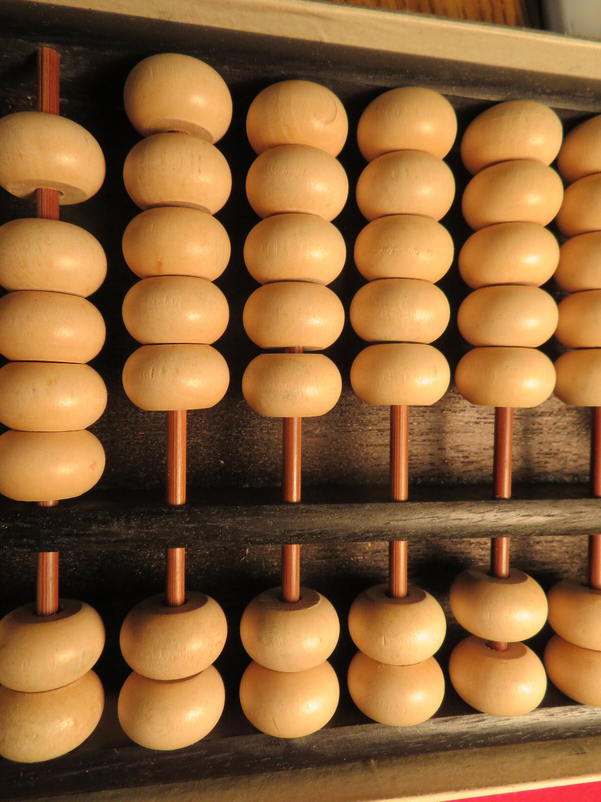 1957 Mr.Y.Fujimoto Japan Abacus 13 Rods 91 Beads, O/B w/booklet Takashimaya