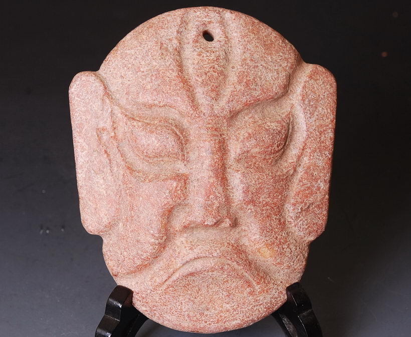 Elegant! HONGSHAN culture MASK! Proud curl lip Man Face