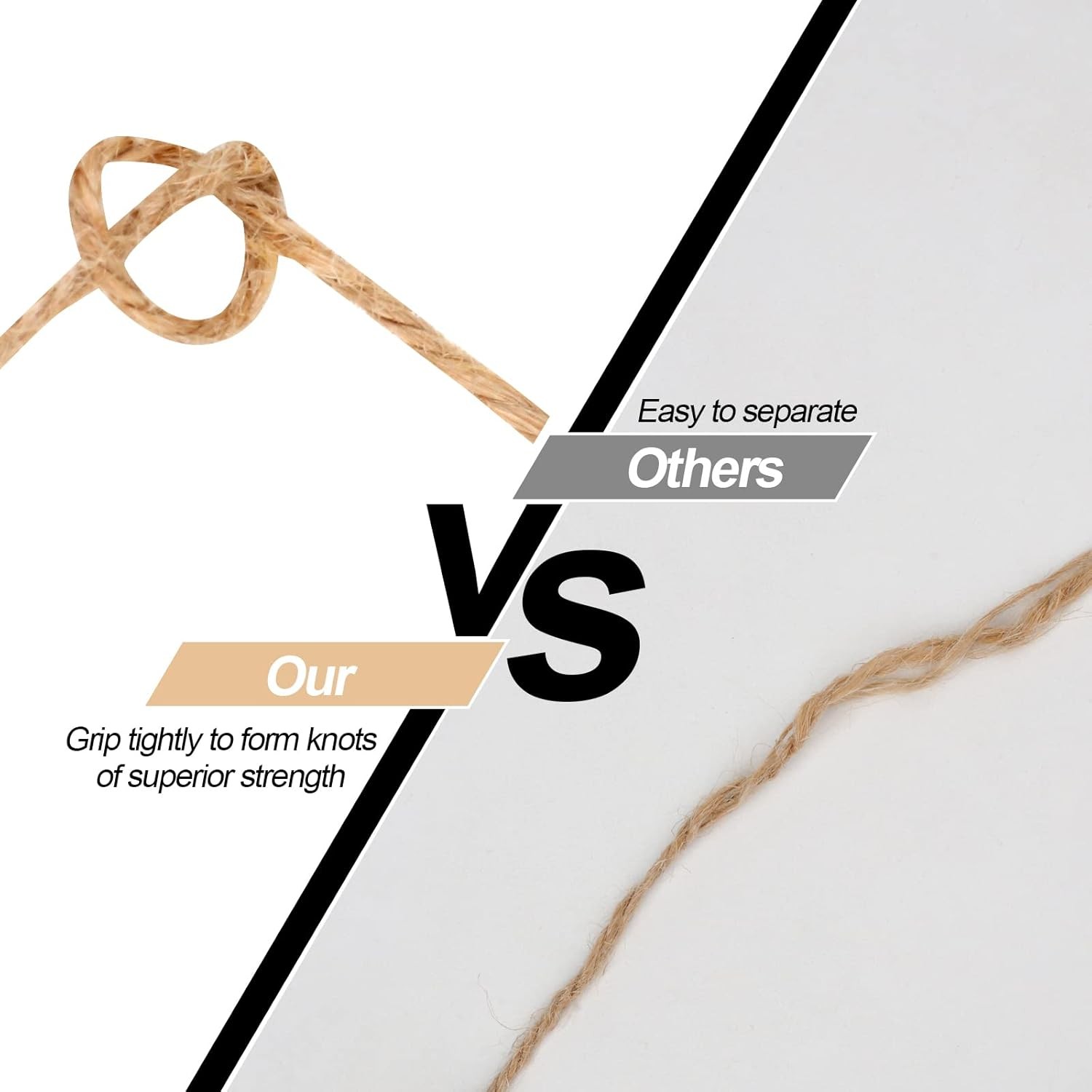 984 Ft Natural Jute Twine, Twine String, 3ply Thin Ribbon Hemp Twine, Twine for