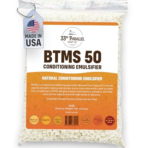 BTMS 50 (8 oz) Conditioning Emulsifier – Cosmetic Grade (8 Ounces)