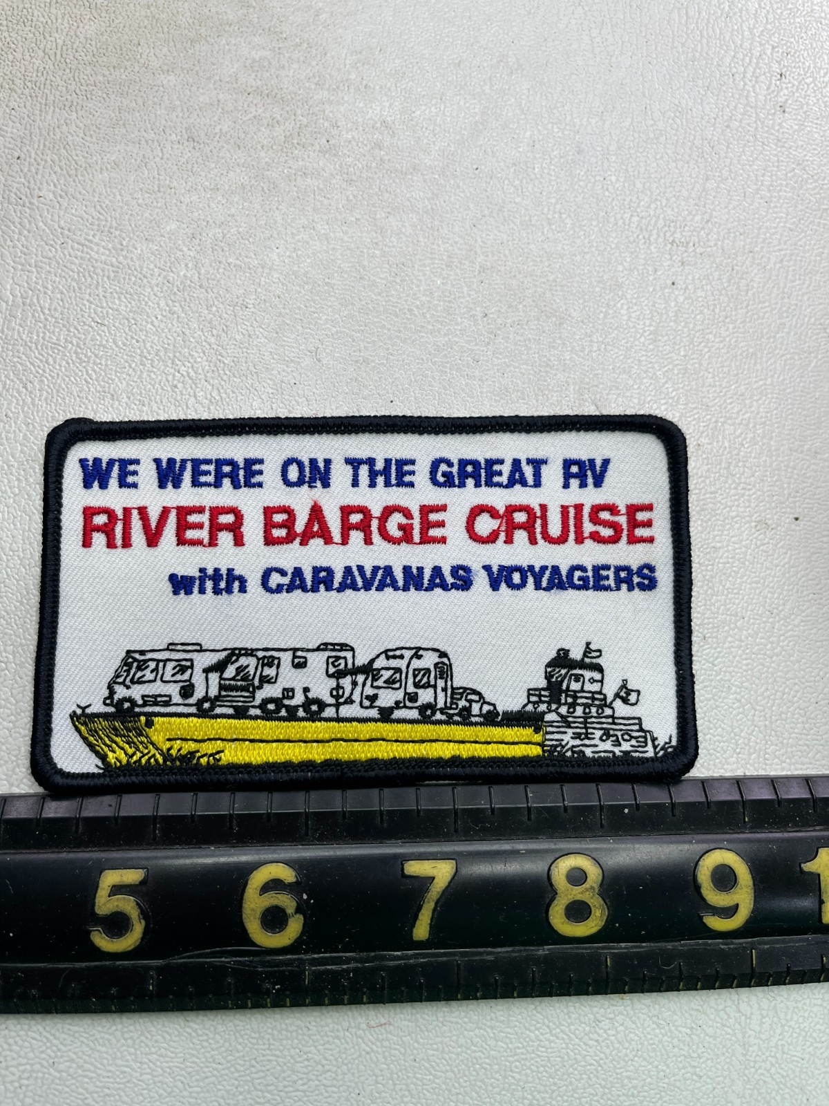 Boat GREAT RV RIVER BARGE CRUISE w/ CARAVANAS VOYAGERS Embroidered Patch T215