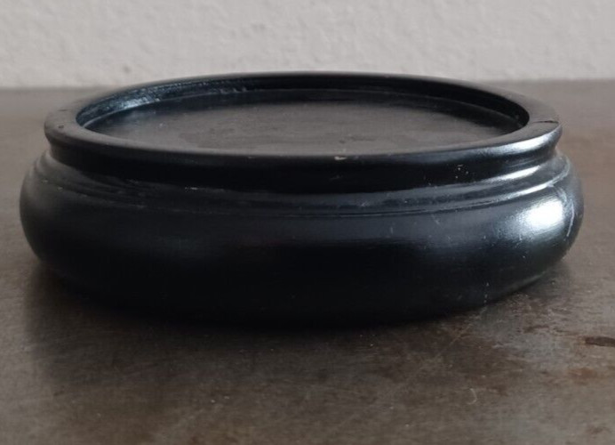 Hand Carved Ardalt Japan Wood Base For Vase Bowl Figurine Holds 3.25″ Vintage