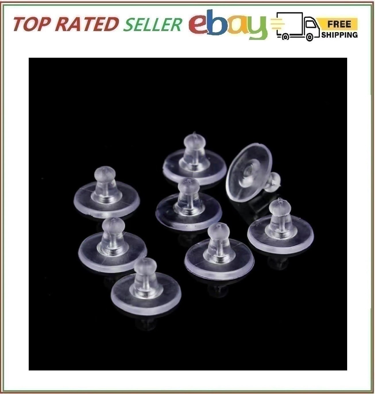 Rubber Earring Backs,100PCS Soft Clear Earring Backs Replacements for Droopy