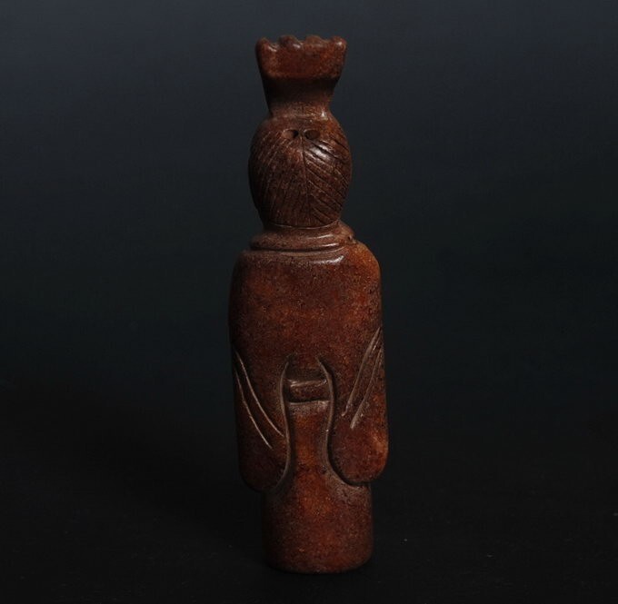 Chinese Folk culture Han dynasty style eremite statue! simple stone Carved