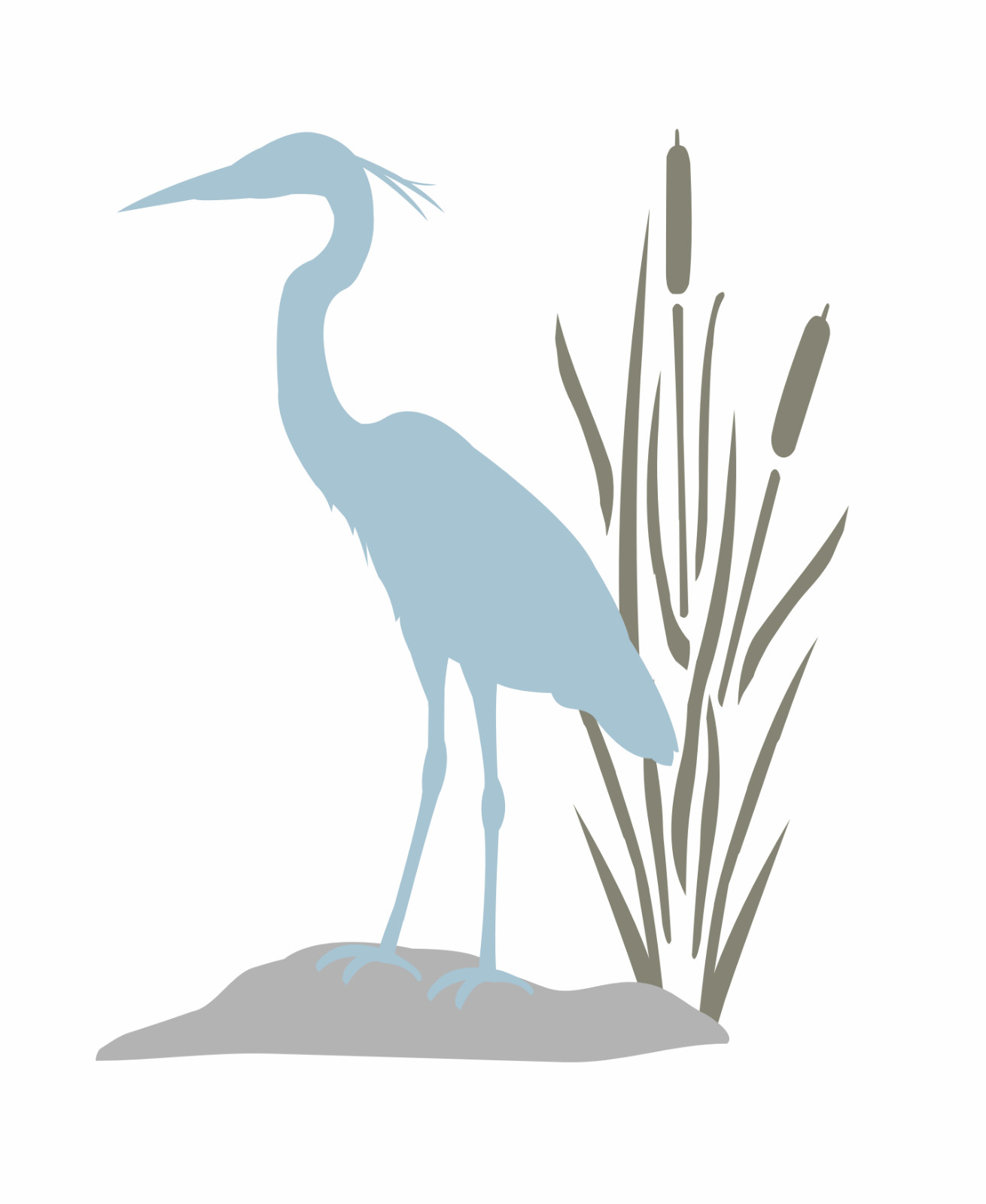 Stencils by Joanie Great Blue Heron Wetland Marsh Bird Cattail Cabin DIY Signs