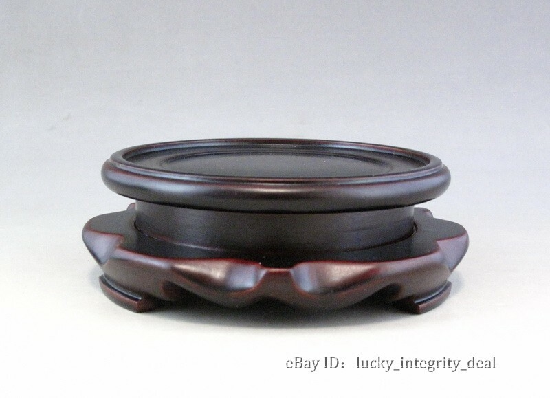 Solid Wood Carved Lotus Wooden Stand Base for Vase,Jar,bowl,statue,teapot