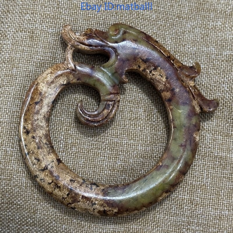 Retro Xiu Jade-like Carving – Bi Disc & Pendant for Decoration Modern Craft
