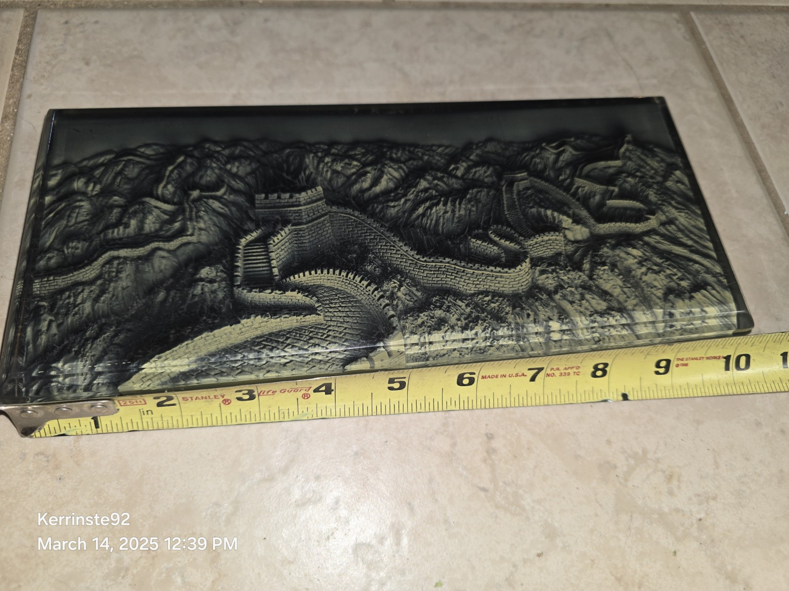 GREAT WALL OF CHINA SCENIC 3D ART STANDING PLAQUE MCM CHINESE DECOR 10″ X 4.5″