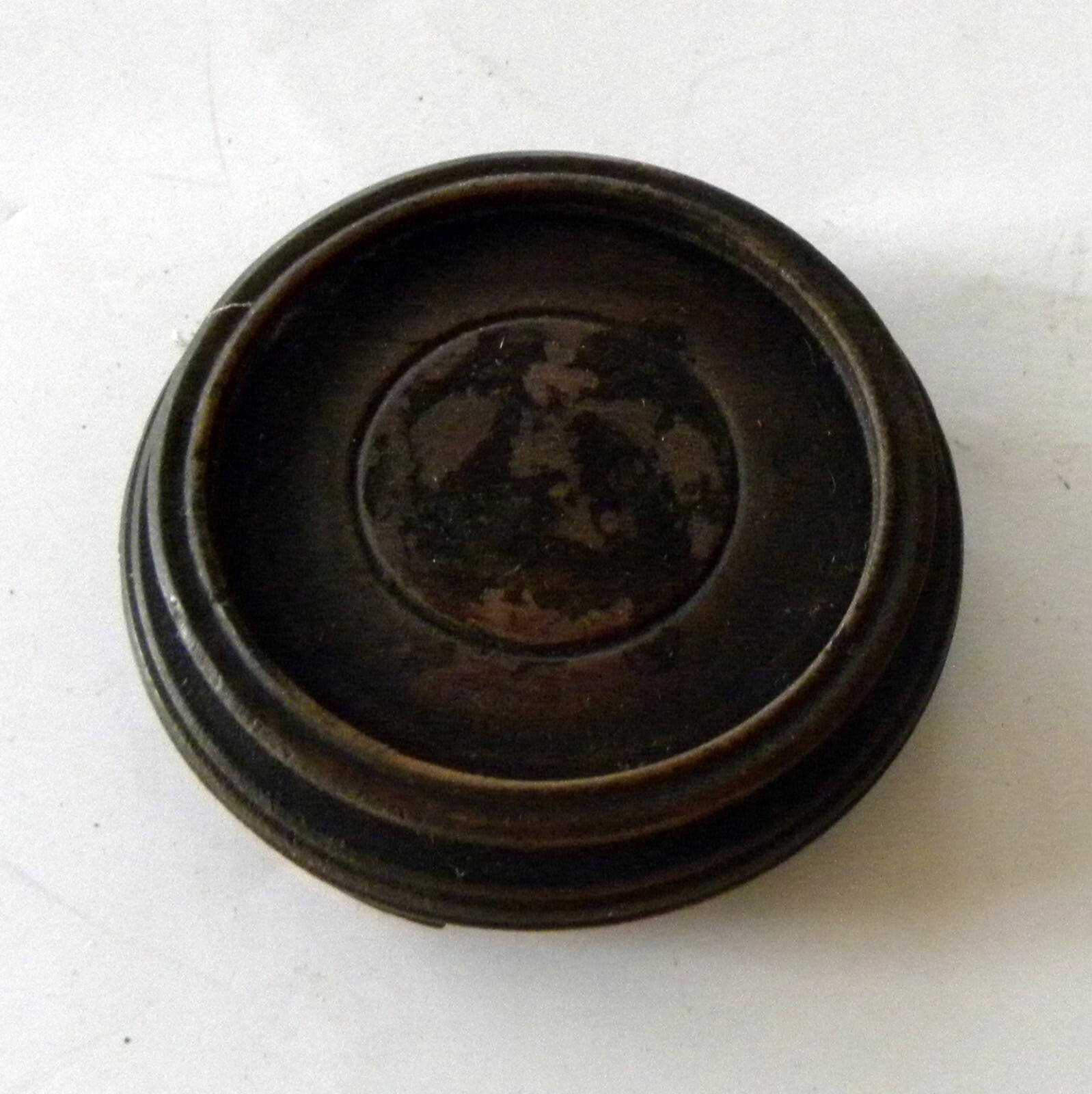 Vintage Footed Wood Pedestal 2.25″ Round Display Base Ginger Jar VASE Stand