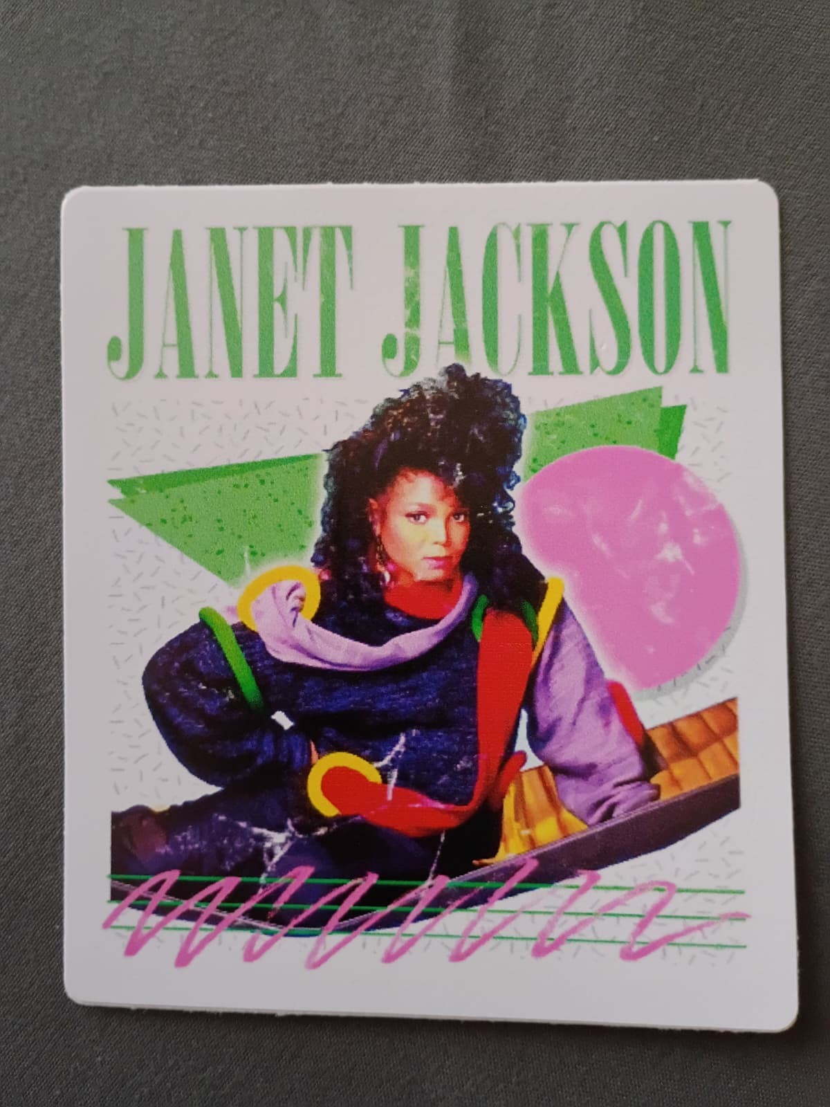 JANET JACKSON Pop Singer STICKER – Mint Condition – FREE SHIPPING – 80s 90s