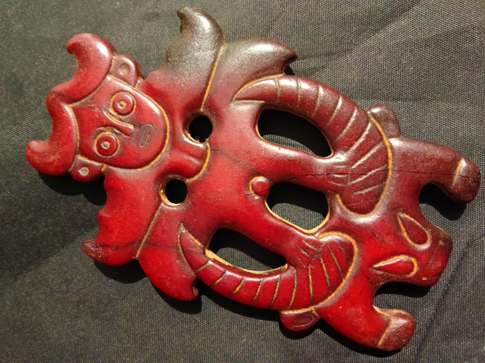 Good Quality Large Chinese Jade Hand Carved *Figure* 2Faces Plaque