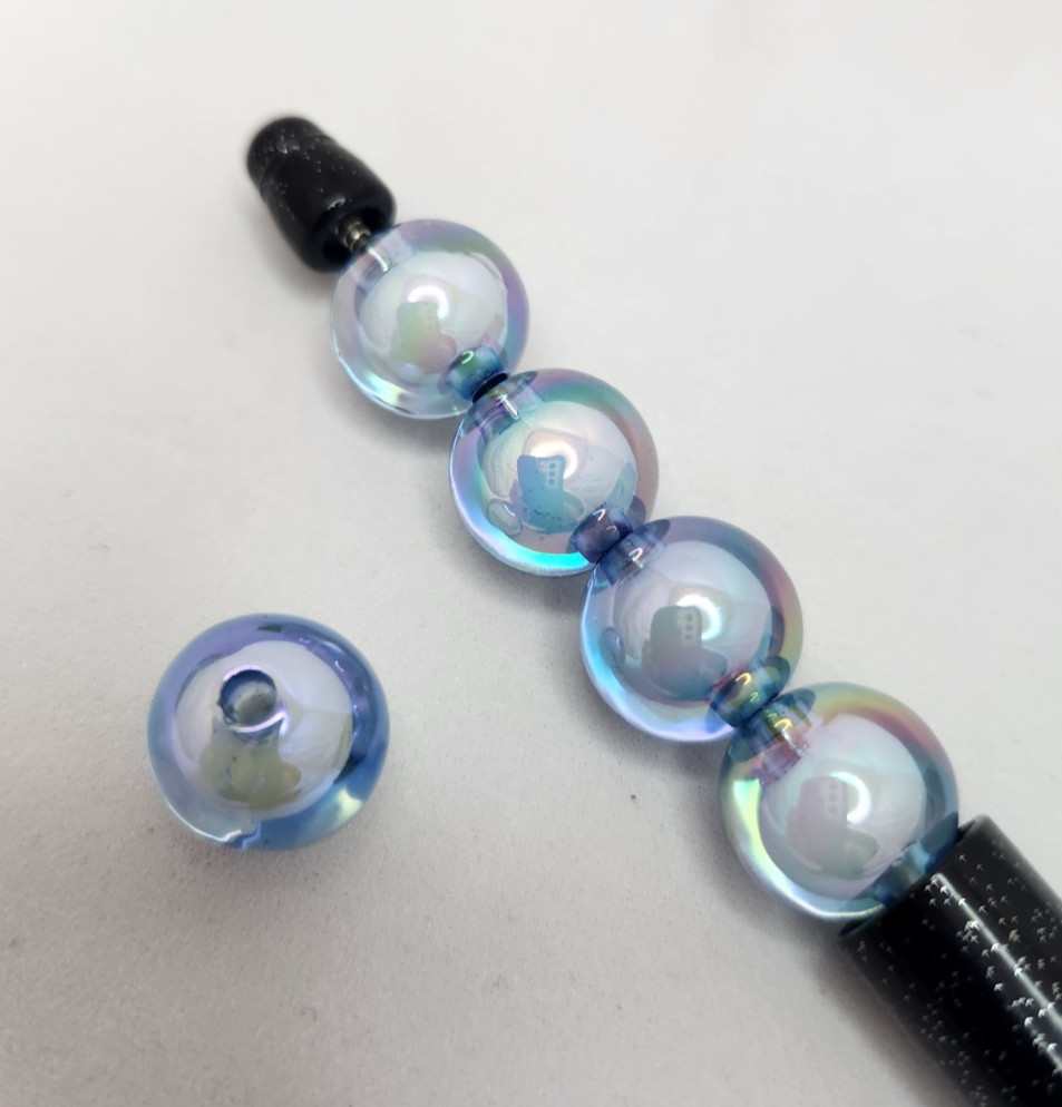 14mm Clear Acrylic Double Layer Beads – Package of 20 – Beadable DIY Pens