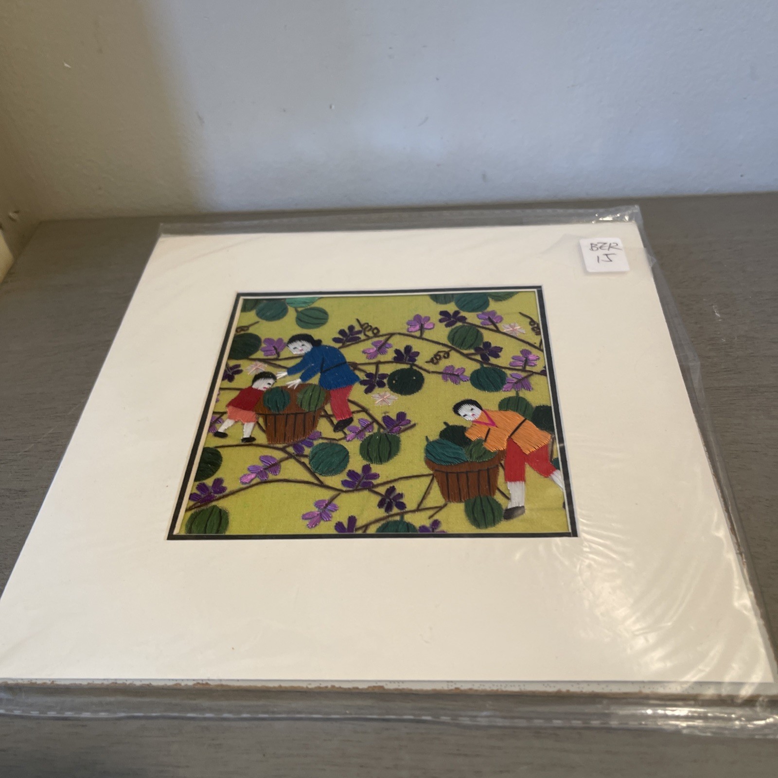 Chinese Embroidery Handmade Frame Stunning Traditional Artwork Silk 4.5 X 4.5”
