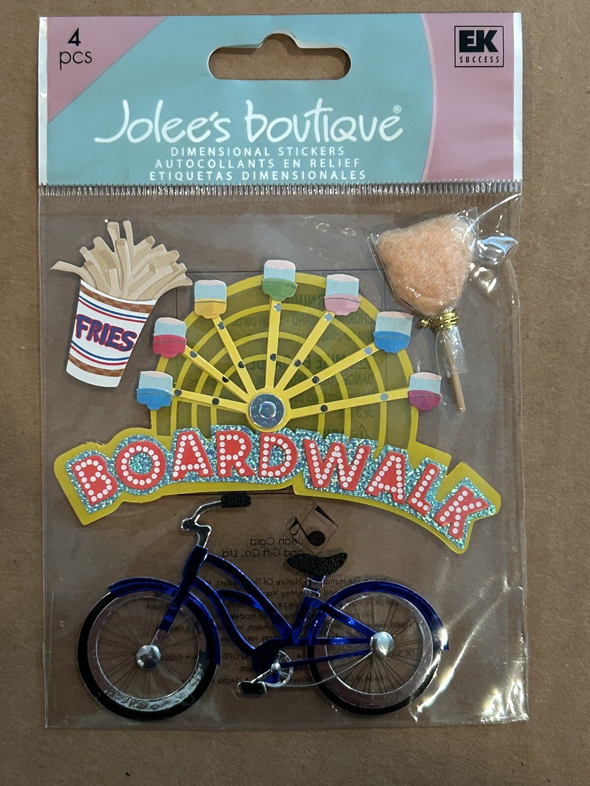 Jolee’s Stickers Carnival BOARDWALK Ferris Wheel Cotton Candy Bike Fries SPJB680