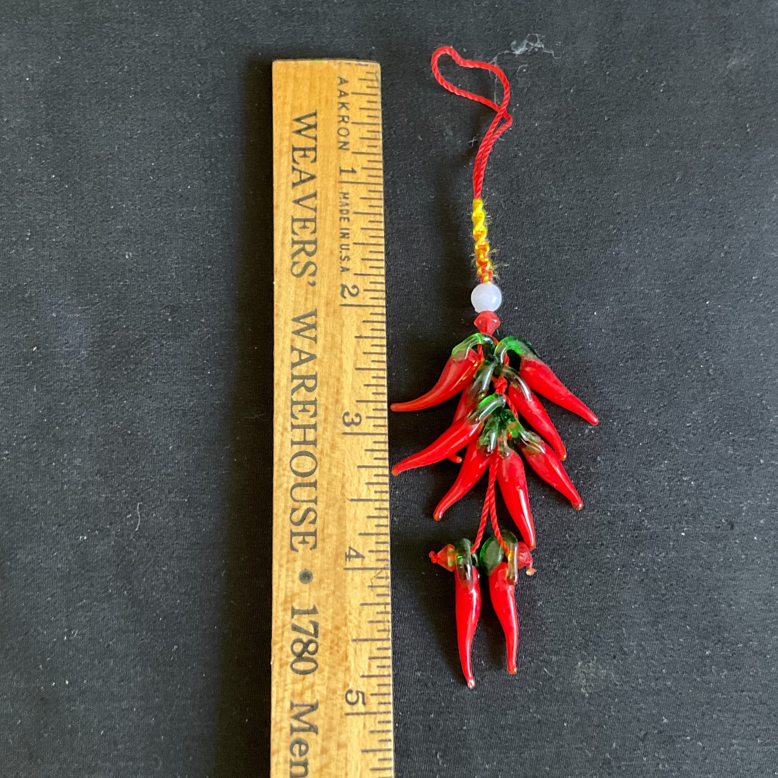 Red Chili Pepper Strap Talisman Amulet Lucky Charm Evil Protection Glass