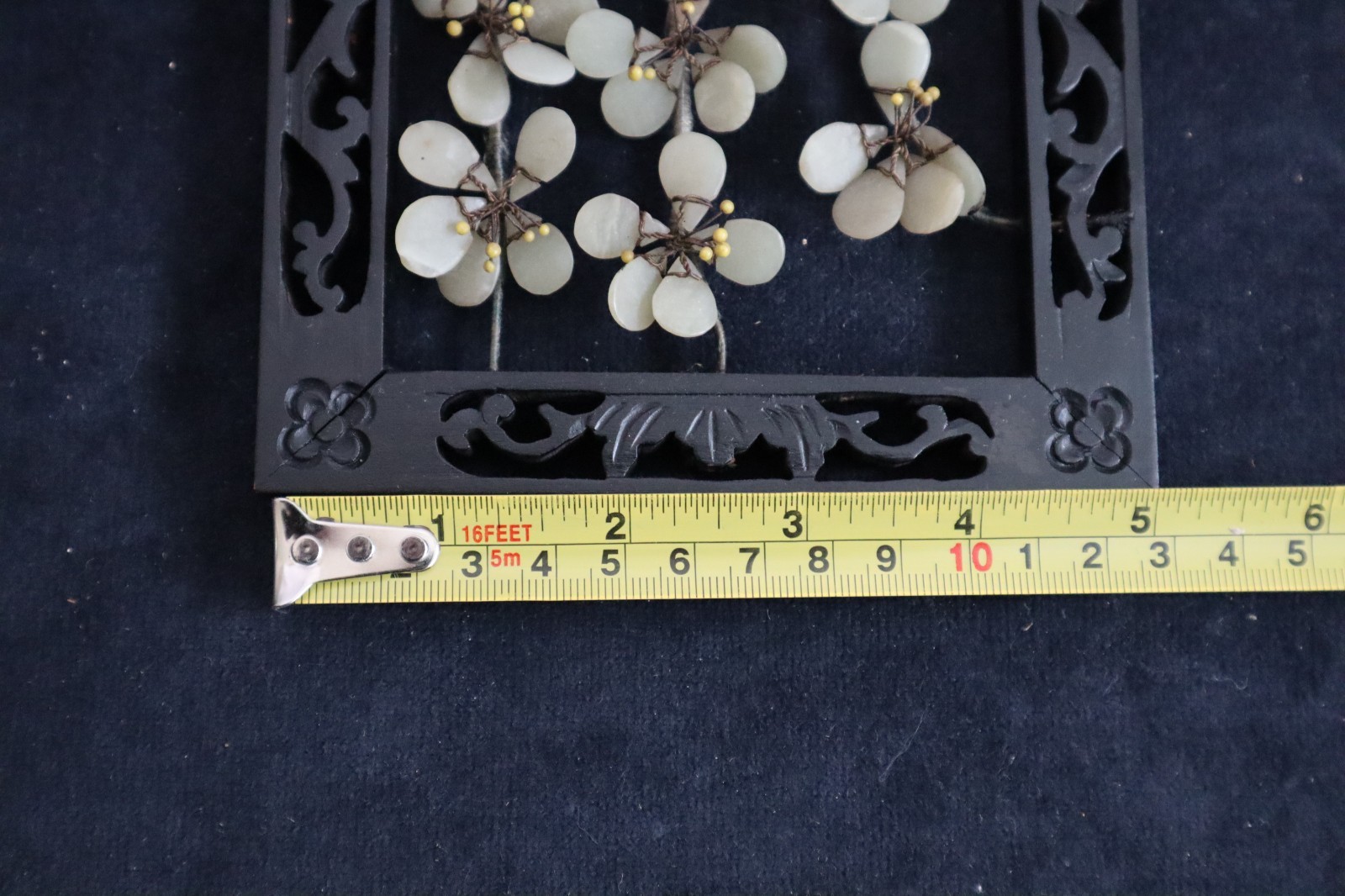 2 Vintage Chinese 3D Jade Stone Hanging Wall Plaque