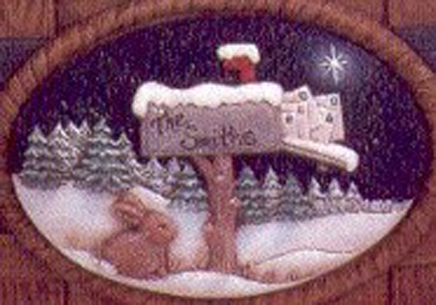 Ceramic Bisque~~ Ready to Paint~~ Winter Mailbox insert ~FREE SHIPPING in USA