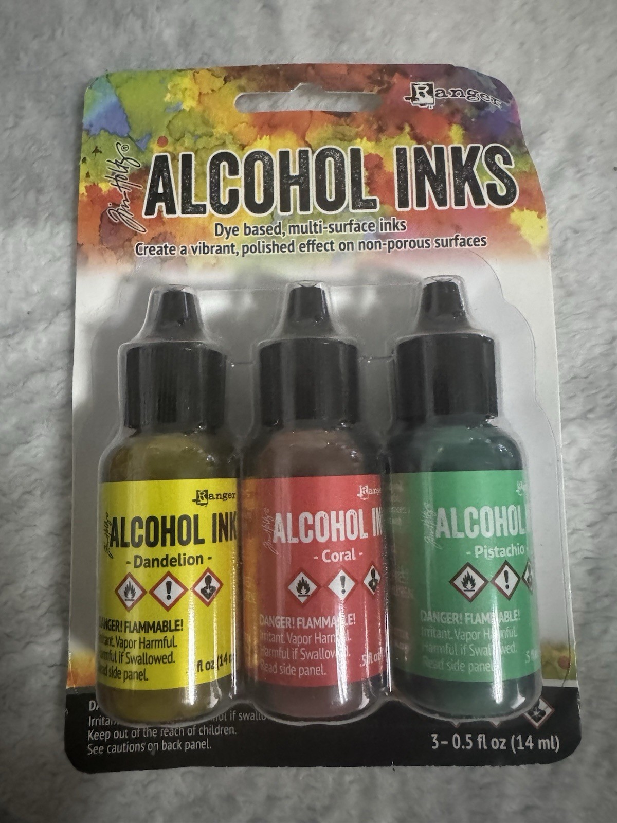 Tim Holtz Alcohol Ink .5oz 3/Pkg New lot of 5