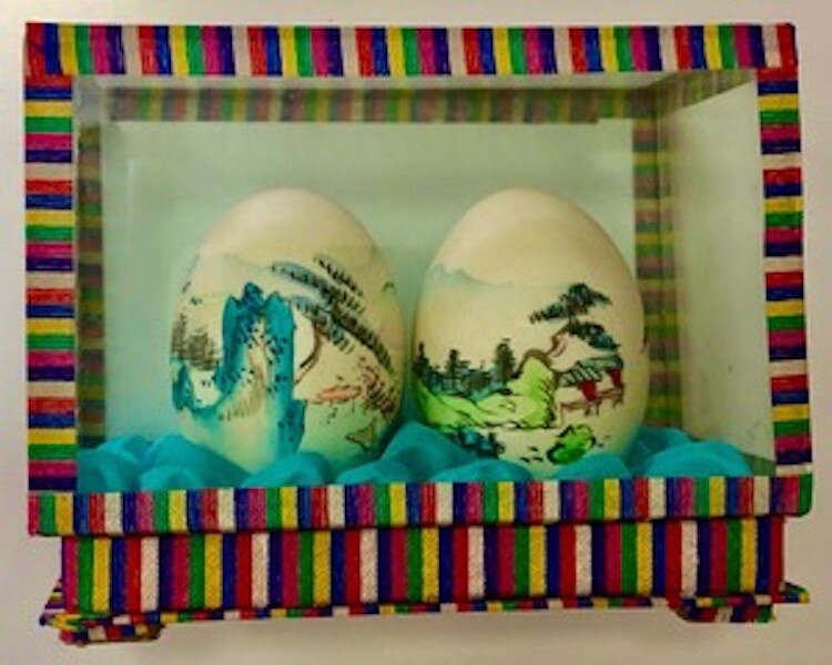 Vintage Chinese Hand Painted Eggs. Circa 1950’s