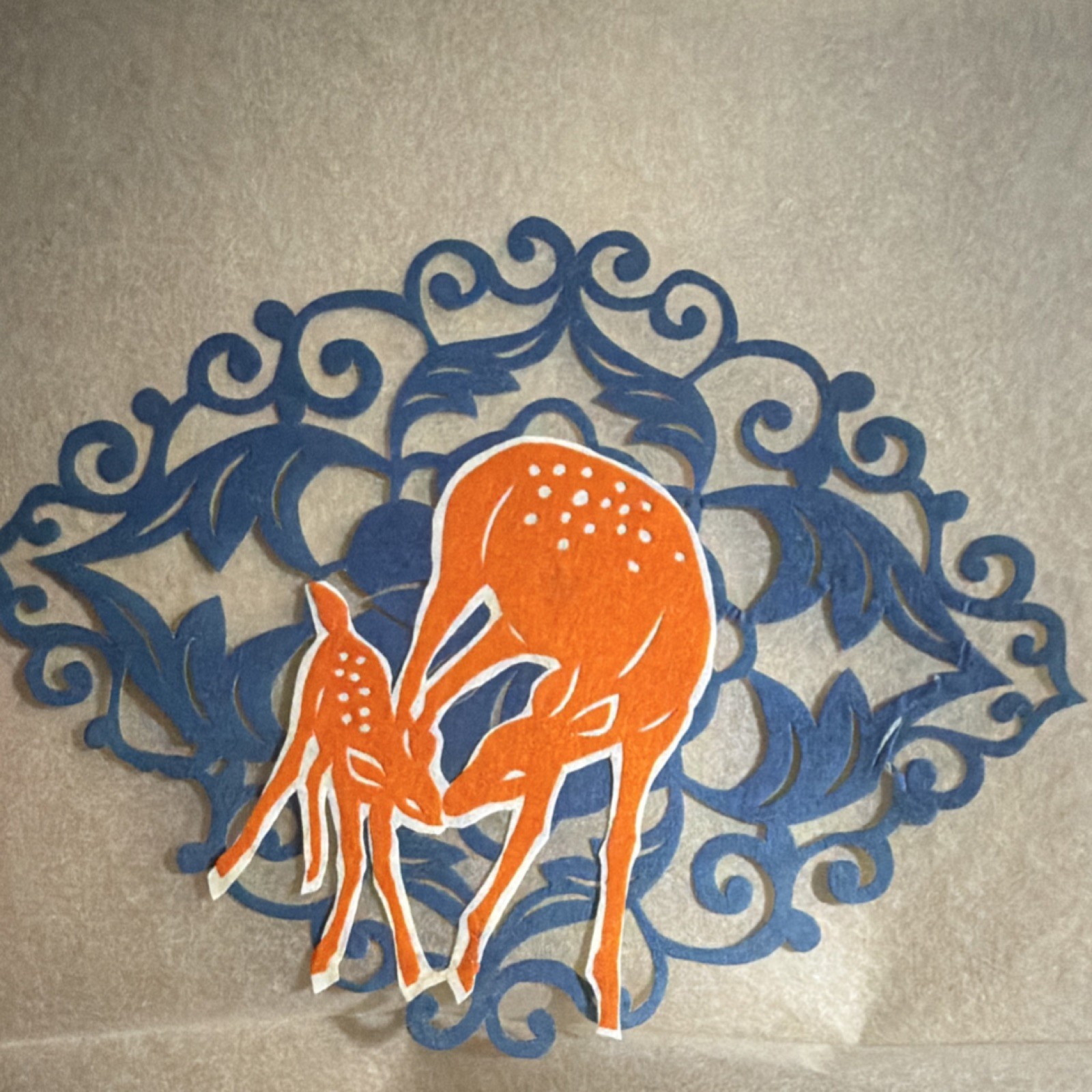 Yangchow China Handmade Chinese Deer Motif Paper Cutouts Collection