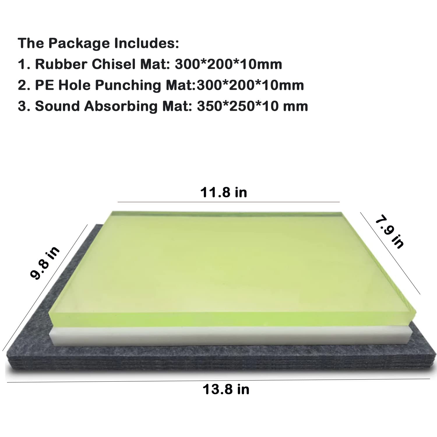 Leather Punch Mat Hole Punching Chisel and Sound yellow, white, gray