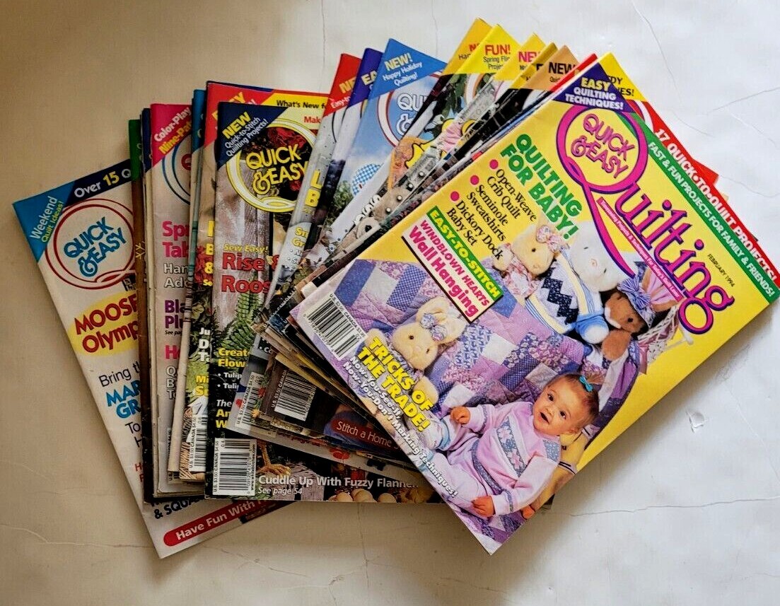 Quick & Easy Quilting, 1994-2002,$3 each, choose your issues, quilting magazines