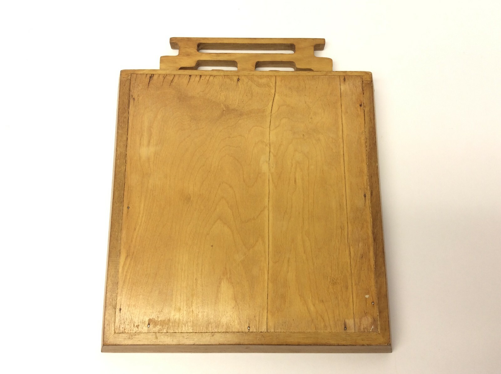 Blonde Wood Chinese Drawer Sorting Tray Curved Edge Decorative