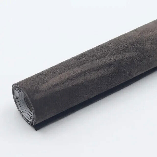 Black Alcantara Style Self Adhesive Car Interior Vinyl Wrap Faux Suede
