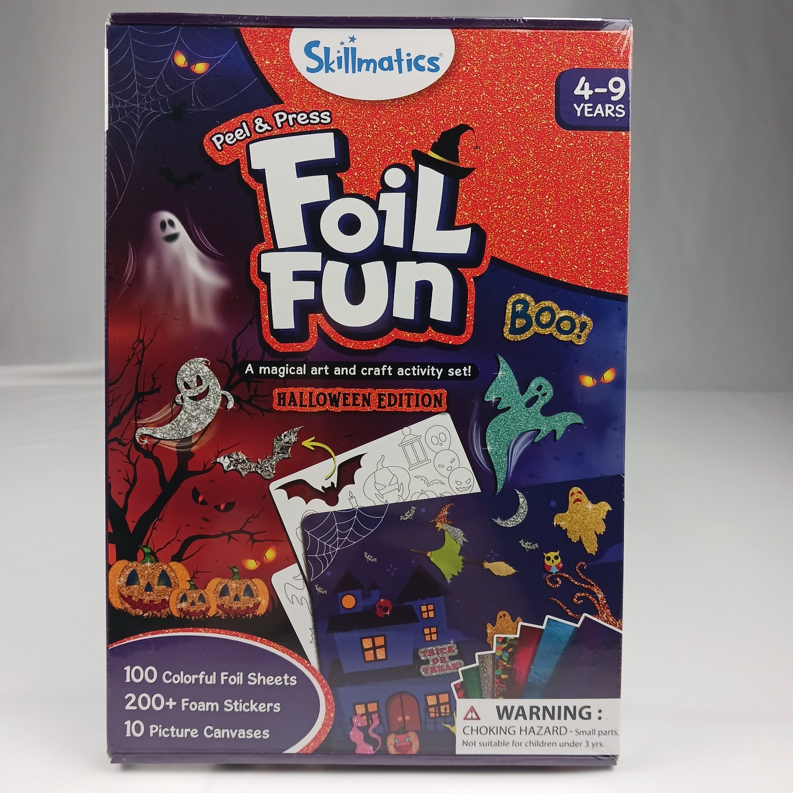 Skillmatics Foil Fun Peel & Press Halloween Edition Art & Craft Activity Set New