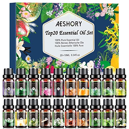 20PK 10ml Essential Oils 100% Pure Natural Therapeutic Grade for Diffuser