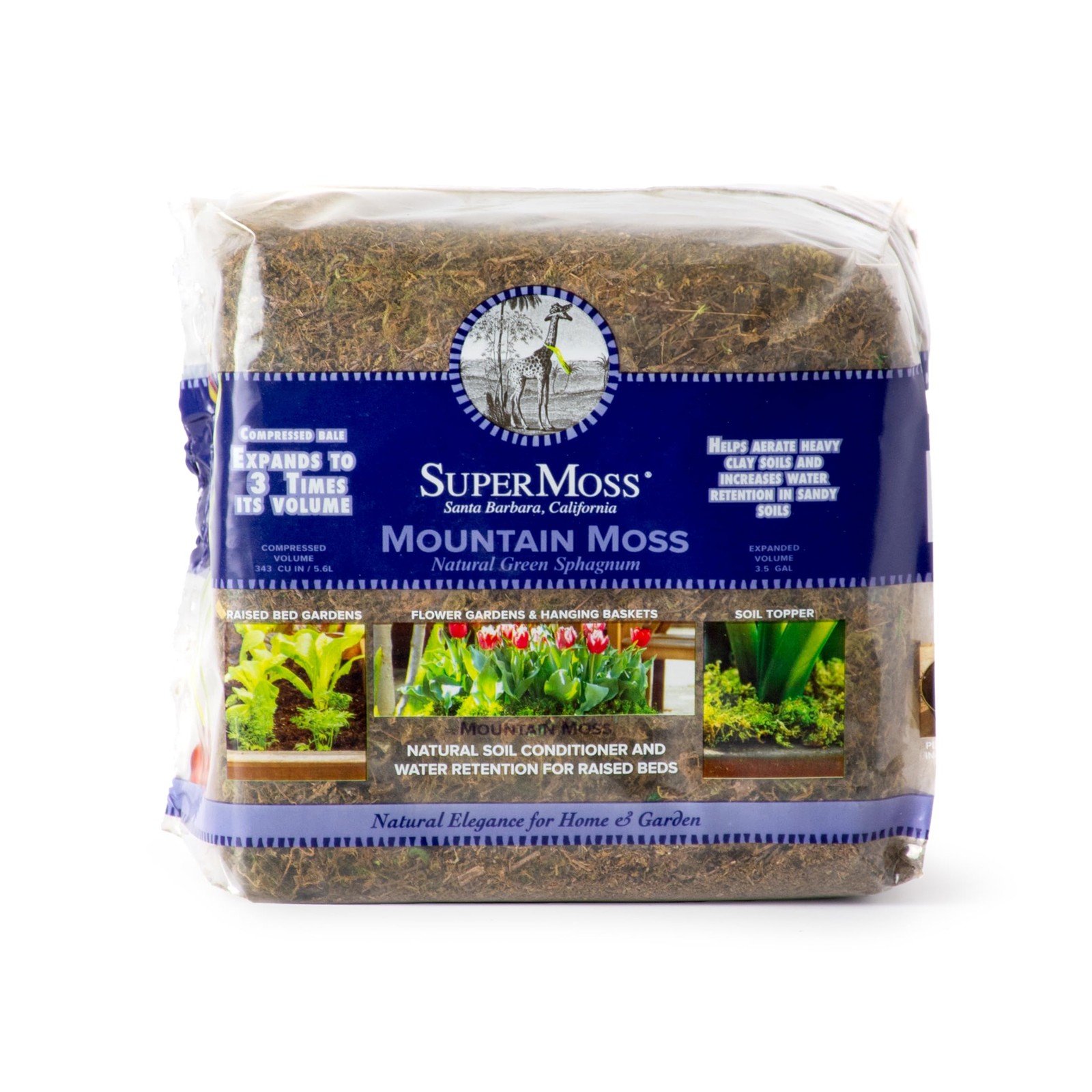 23820 Mountain Moss Green Sphagnum, Mini Bale, Natural Dried
