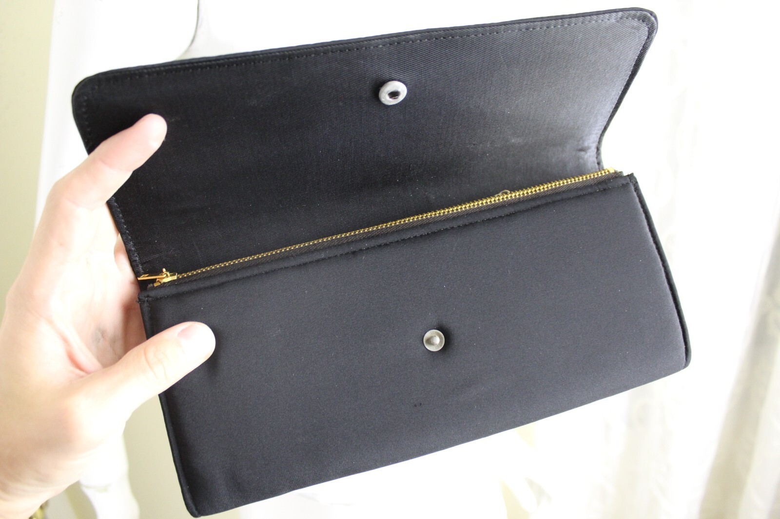 Estate 70s 80s Art-to-Wear Chinese Silk Embroidered Boho Long Wallet
