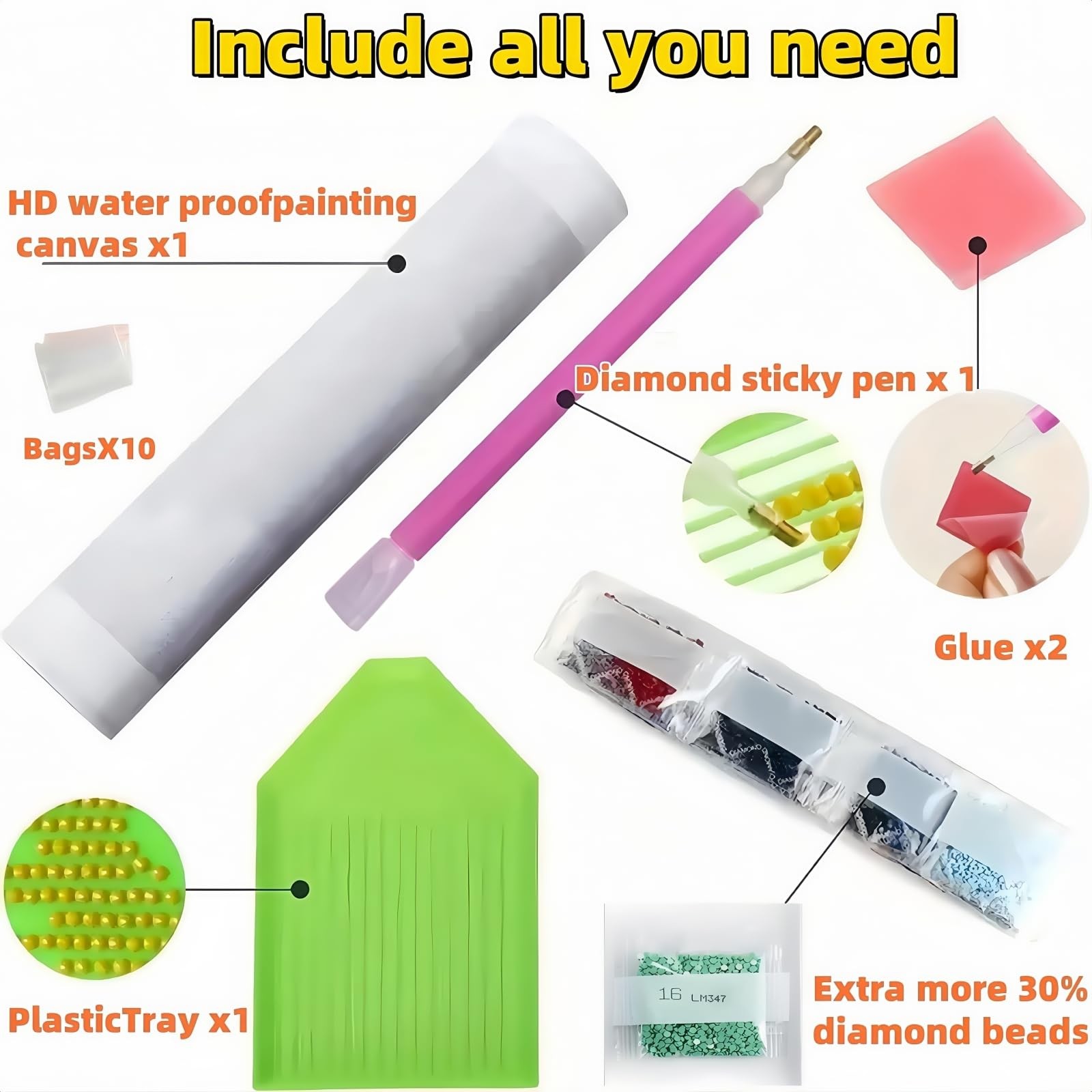 JYXSJYYD 5D DIY Deer Diamond Art Kits for 13.8×13.8 inches, KM225