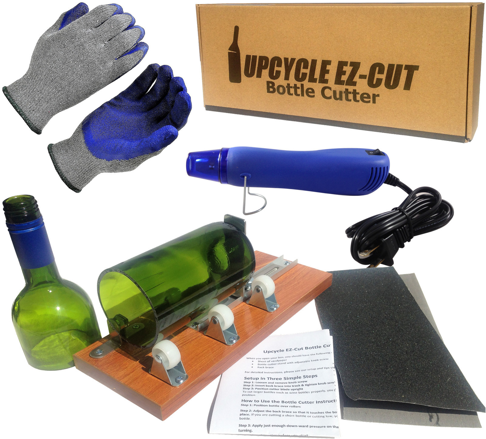 Glass Bottle Cutter, Upcycle EZ-Cut, Wine & Beer Bottle Cutting Machine Tool