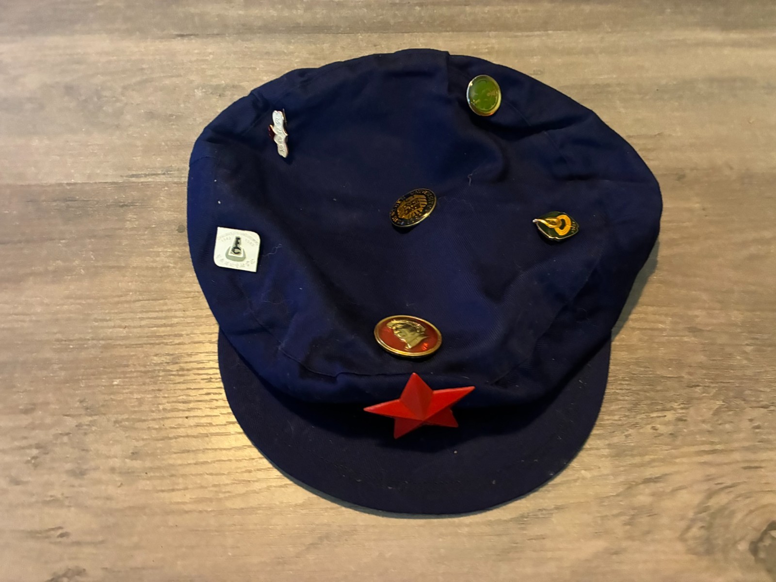 Vintage Chinese China Pins 1980s with Hat