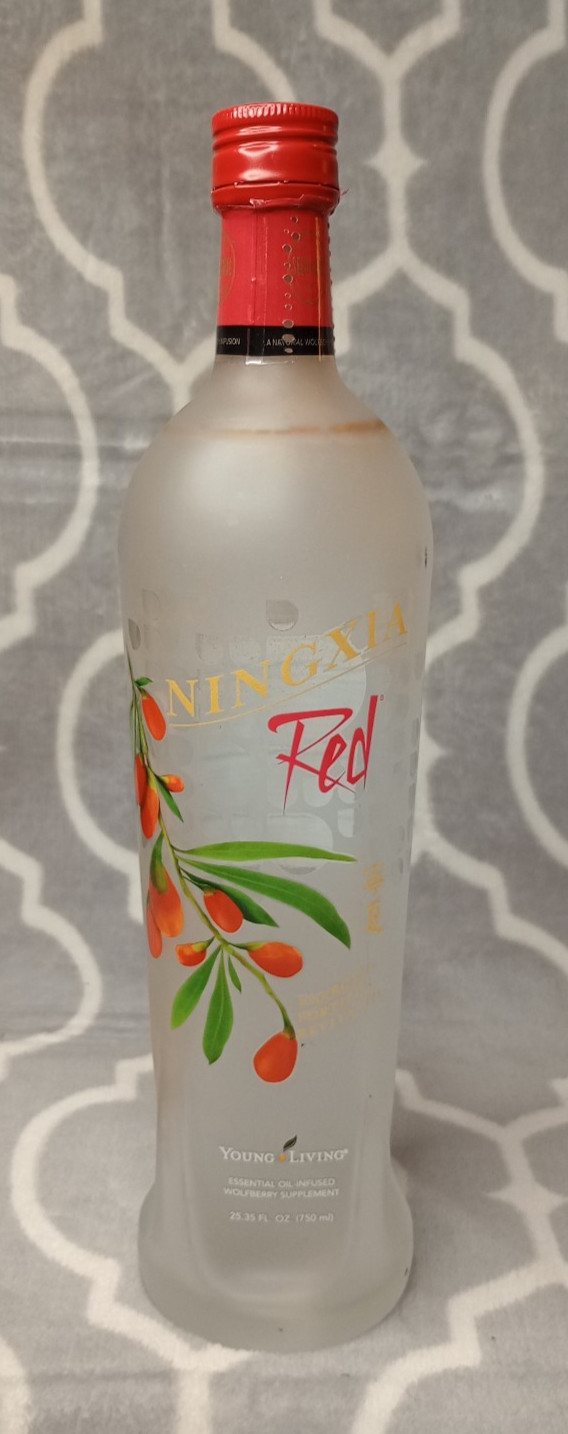 Young Living Ningxia Red EMPTY BOTTLE 750ml Frosted Glass w/ Lid Art Craft