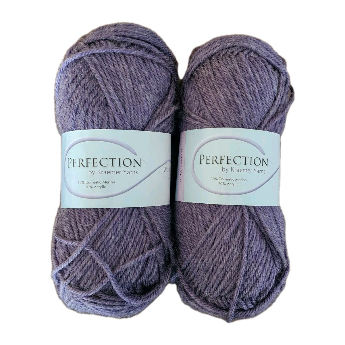 Kraemer Yarns Perfection Worsted Merino Acrylic 2 Skeins Evening Song #Y1528 New