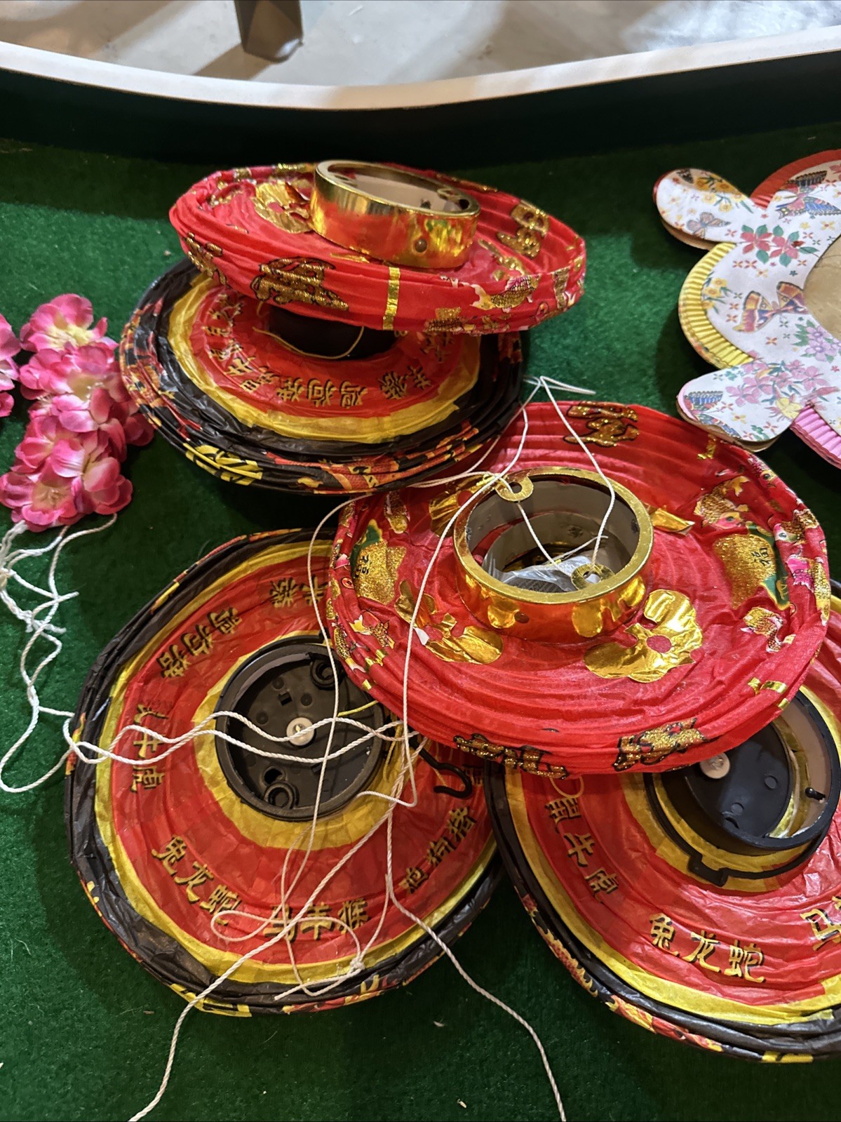 Lot of Chinese Decorations Some New Some Used Great Condition See Photos