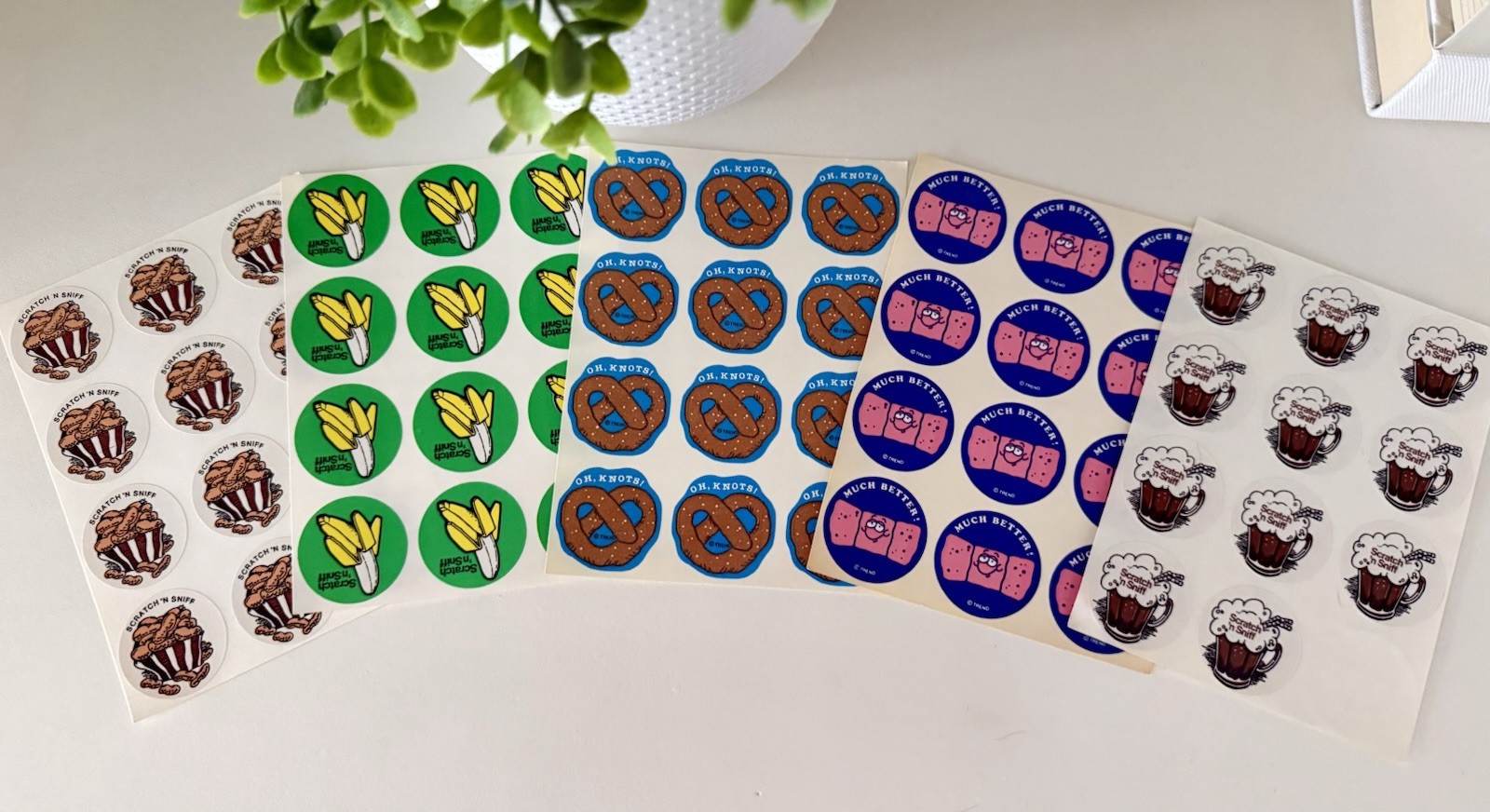 Trend Vintage Retro Stinky Scratch And Sniff Stickers Lot