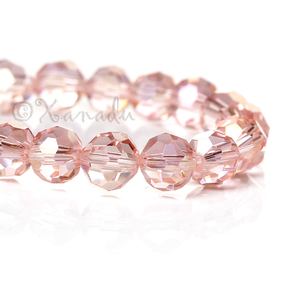 Pink Aurora Borealis Faceted Wholesale 6mm Round Crystal Beads G8878 – 100PCs