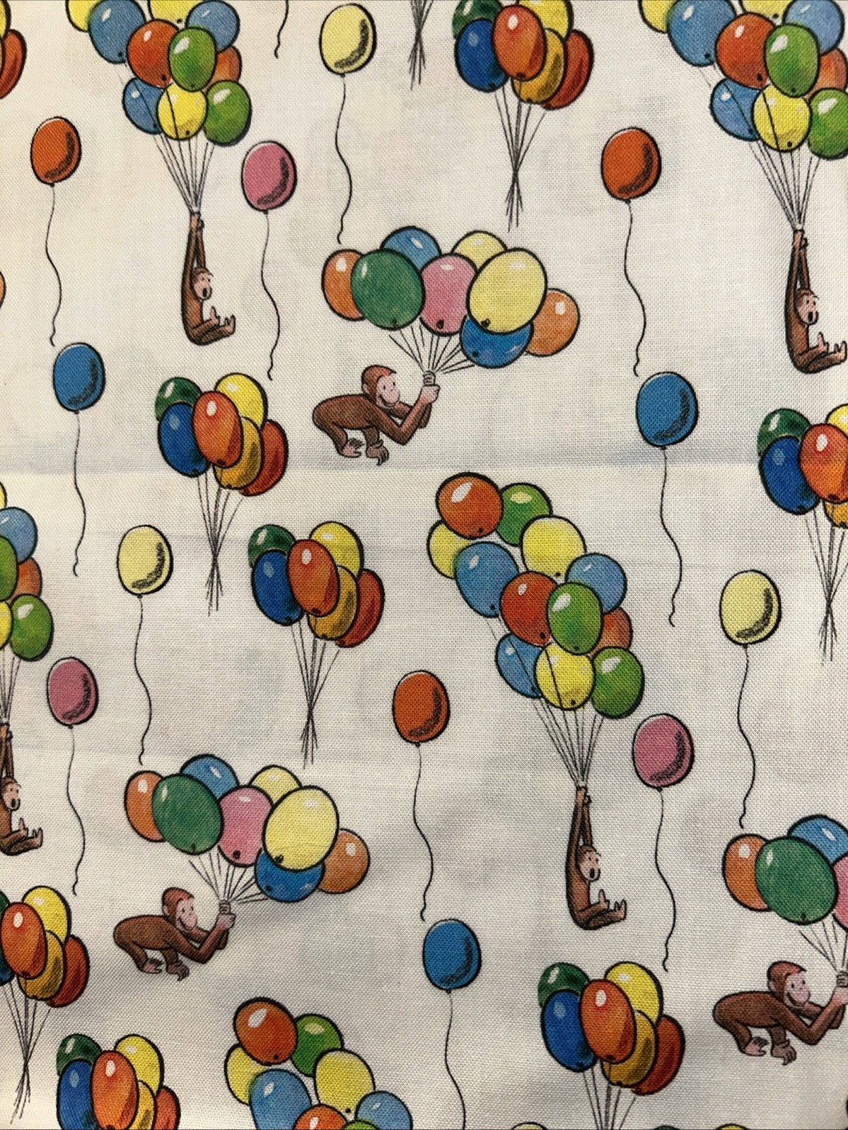 Curious George FQ 18″x22″ BALLOON TOSS 2020 Springs Creative Fabric