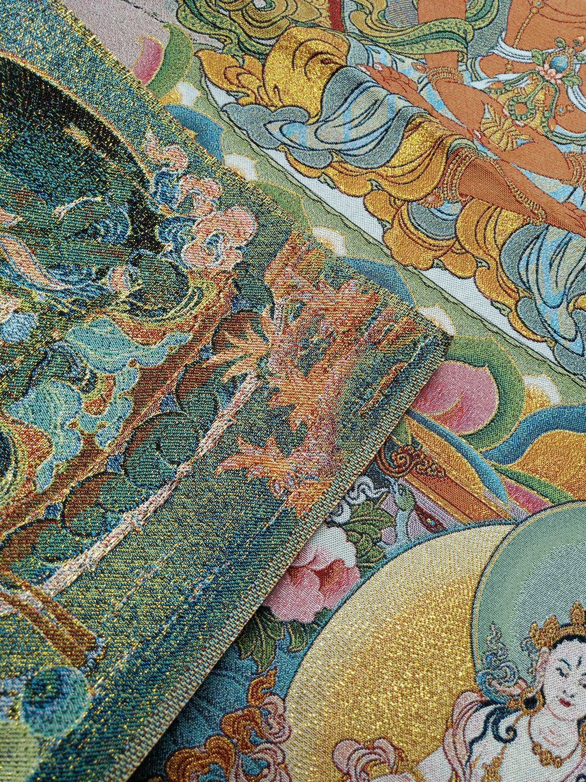 36″ Tibet Tibetan Cloth Silk Amitabha Amitayus Longevity Buddha Tangka Thangka10