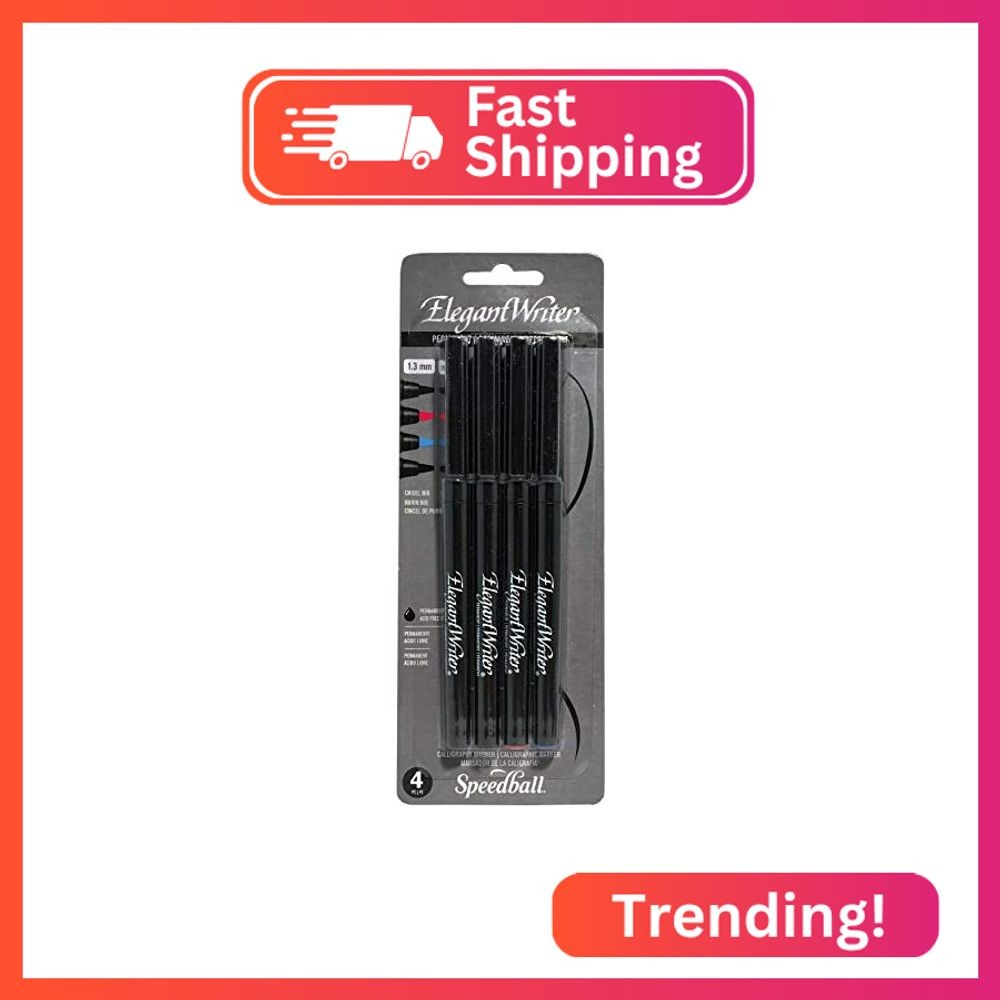 Speedball Art Products 002824 Permanent Elegant Writer Marker Set 4/Pkg