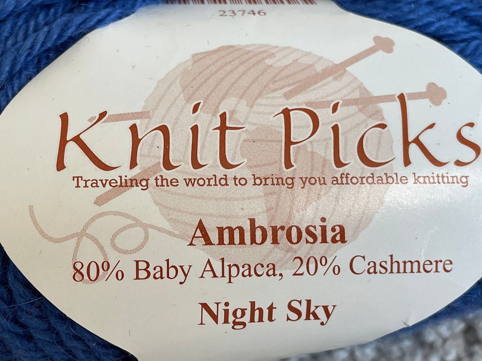 Lot 2 skeins Knit Picks Ambrosia Blue Night Sky Baby Alpaca Cashmere rare Yarn