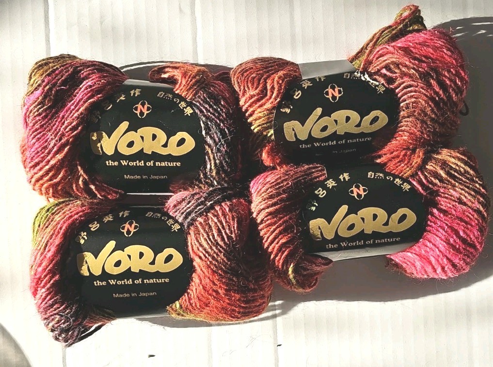 Noro Silk Garden Yarn 4 Skeins Silk Mohair Wool 84 Same Lot X Mohair Silk Wool