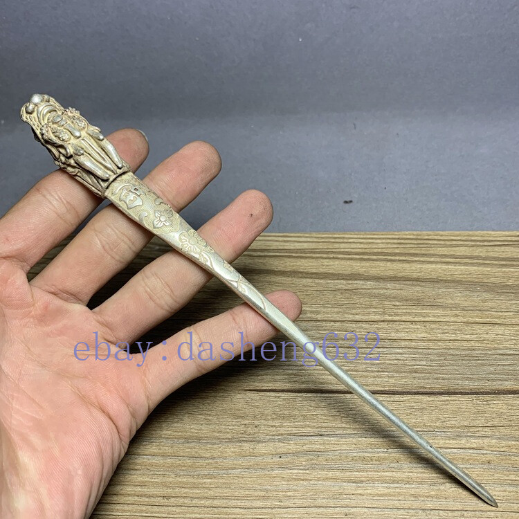 Collection Old Chinese Hand-made Dragon Hairpin Hair Decoration