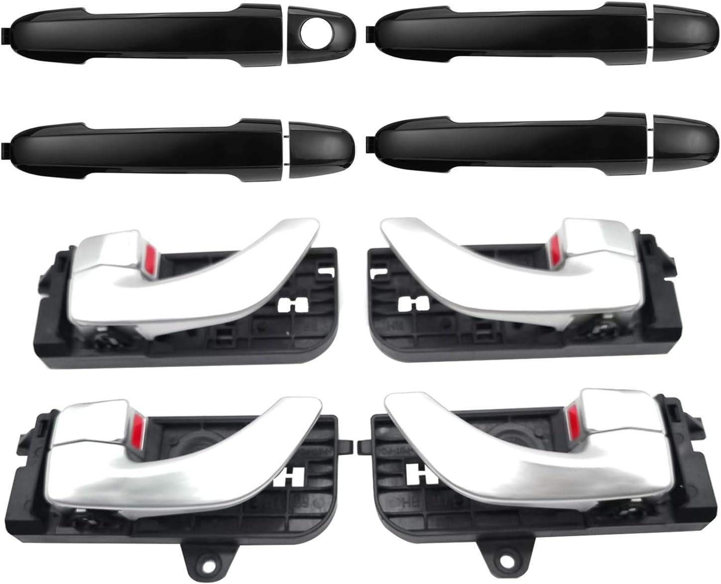 Set of 8 Exterior & Interior Door Handles for Hyundai Sonata 2006 2007 2008,