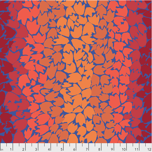 Free Spirit Kaffe Fassett Ombre Leaves Orange Cotton Quilting Fabric by Yd