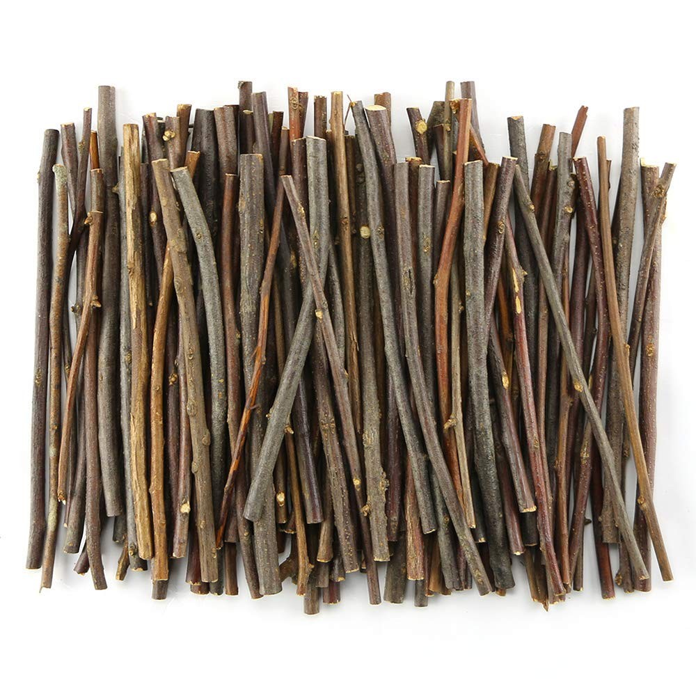 100Pcs Craft Sticks, 10cm 0.1-0.2 Inch in Diameter Wood Log Sticks Twigs Craf…